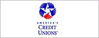 A credit union logo with the words america 's credit unions.
