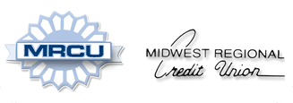 A logo for the university of michigan and midwest credit union.
